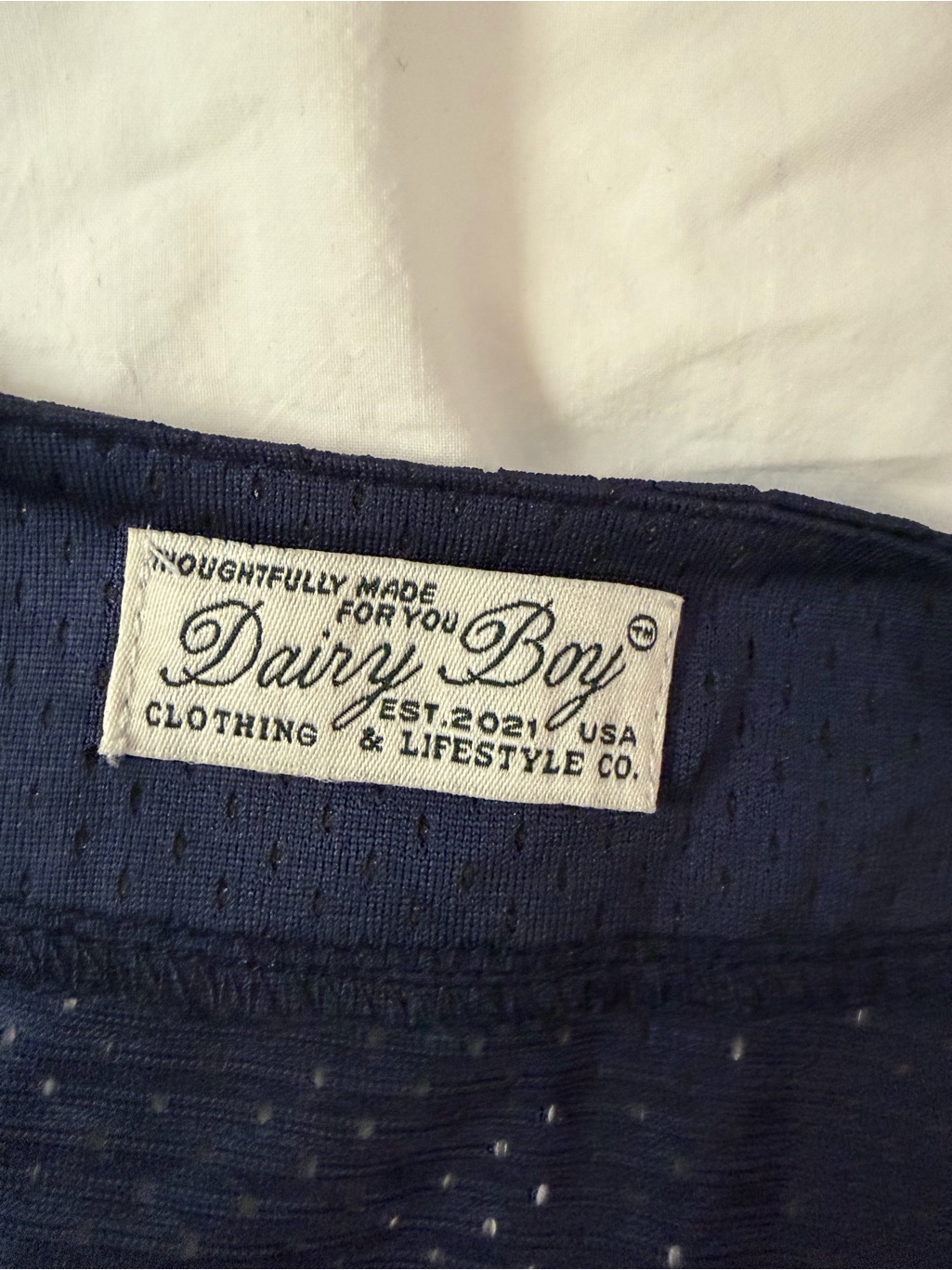 Dairy Boy Homecoming Cropped Jersey Navy L — image 8 of 8